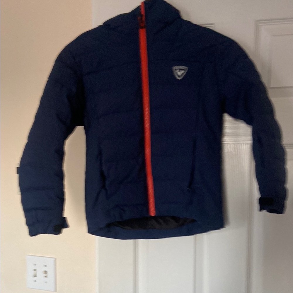 Navy Jacket with Red Zipper for boys. Very good condition